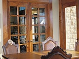 Woodgrain 12 Lite 626 French Door with Transom 620